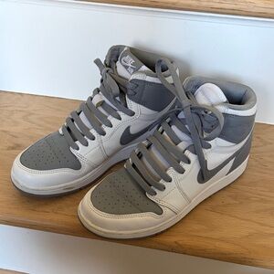 Nike Air High-Top Gray and White Sneakers